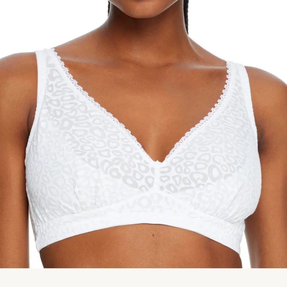 Cosabella Accra Curvy Bralette Size M white animal